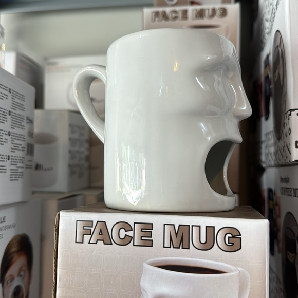 NWT Cookies & Milk White Mug w/Face and Open Mouth - Picture 2 of 4